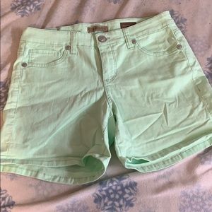 Mint green shorts